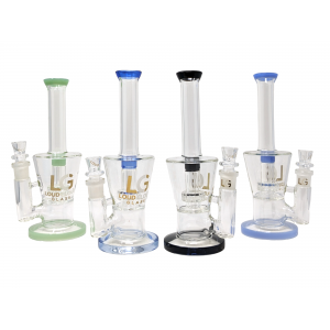 10" Loud Cloud Glass Color UFO Perc Water Pipe [9692]